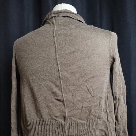 BCBG MAX AZRIA Womens XS Cardigan Brown Green Thin Open Front Sweater - Picture 5 of 7